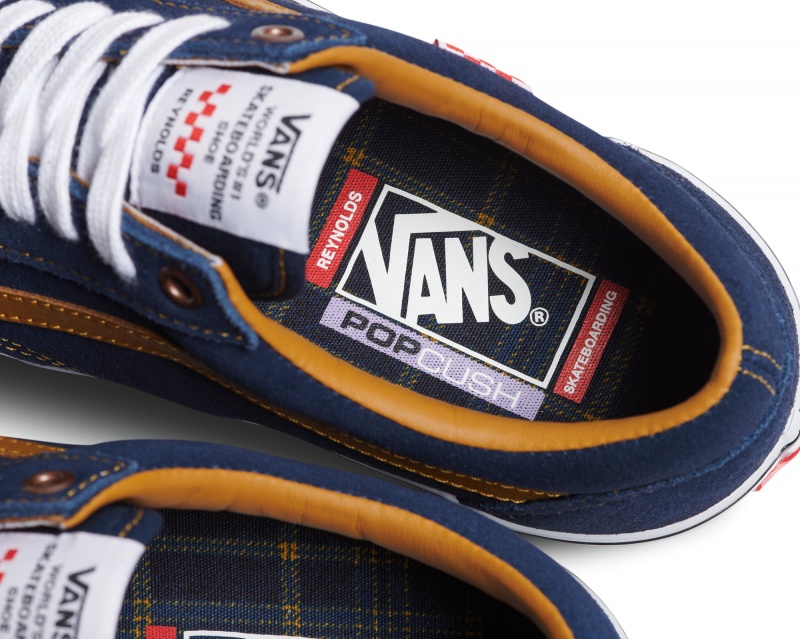 Tnis Vans Old Skool Reynolds Skate Azul Escuro e Bege